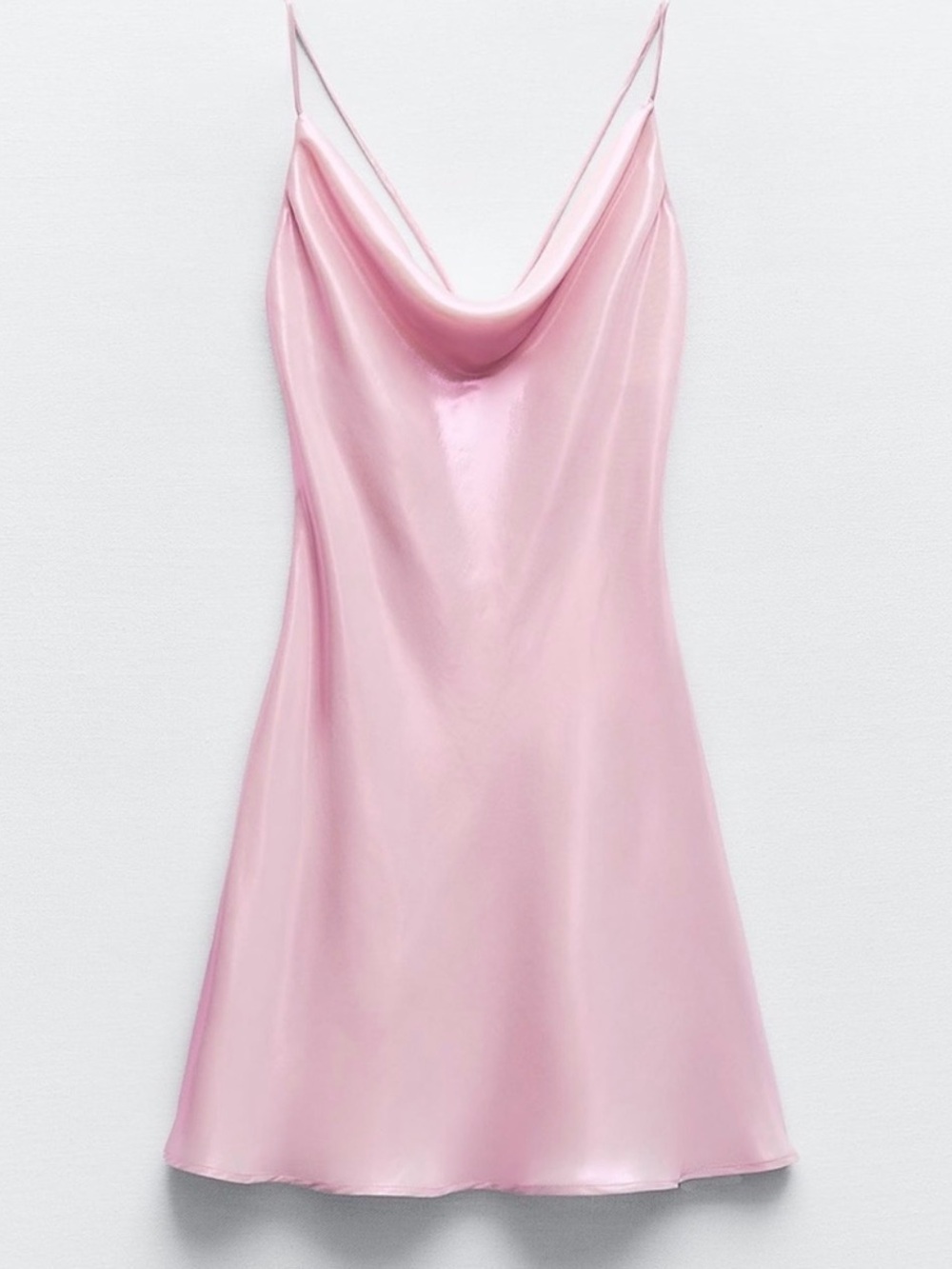 Zara Pink Metallic Satin Slip Dress 🌸🌸🌸🌸🌸💐